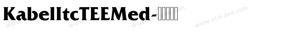 KabelItcTEEMed字体转换