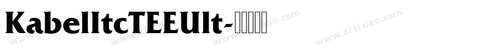 KabelItcTEEUlt字体转换