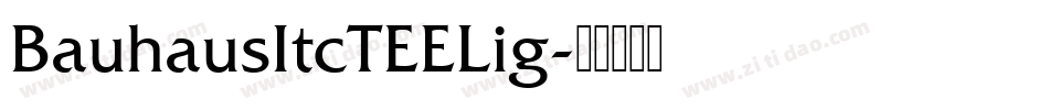 BauhausItcTEELig字体转换