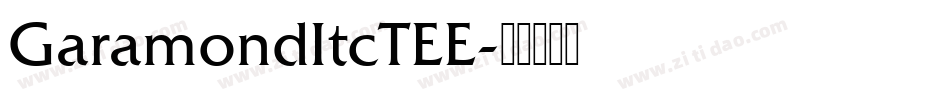 GaramondItcTEE字体转换