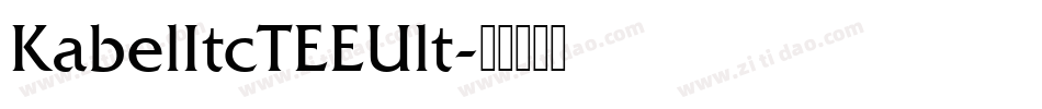 KabelItcTEEUlt字体转换
