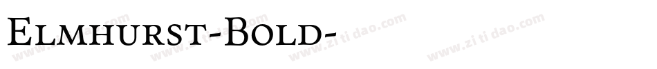 Elmhurst-Bold字体转换