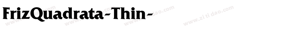 FrizQuadrata-Thin字体转换
