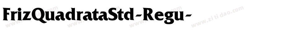 FrizQuadrataStd-Regu字体转换