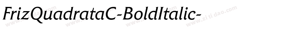 FrizQuadrataC-BoldItalic字体转换
