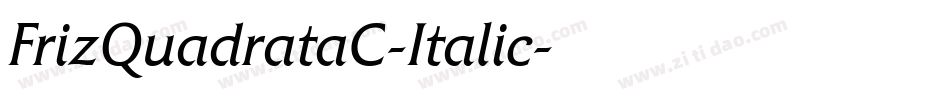 FrizQuadrataC-Italic字体转换