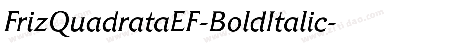 FrizQuadrataEF-BoldItalic字体转换