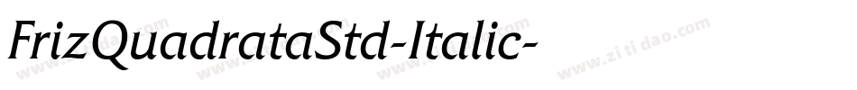FrizQuadrataStd-Italic字体转换