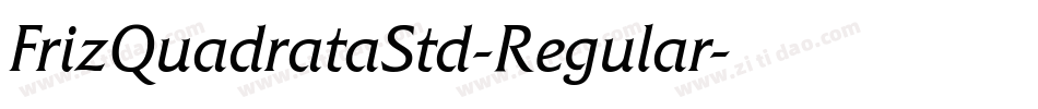 FrizQuadrataStd-Regular字体转换