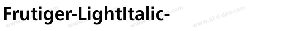 Frutiger-LightItalic字体转换
