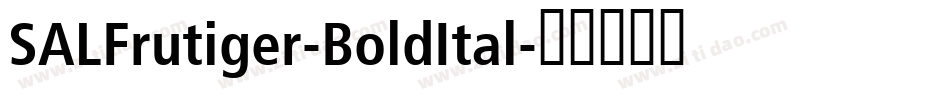 SALFrutiger-BoldItal字体转换