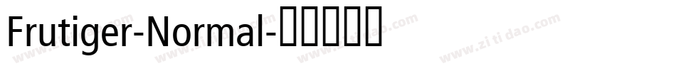 Frutiger-Normal字体转换