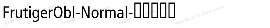 FrutigerObl-Normal字体转换