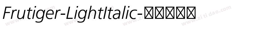Frutiger-LightItalic字体转换