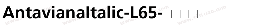 AntavianaItalic-L65字体转换