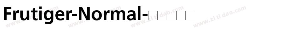 Frutiger-Normal字体转换