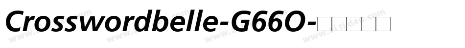 Crosswordbelle-G66O字体转换