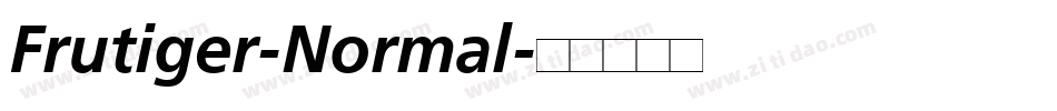 Frutiger-Normal字体转换