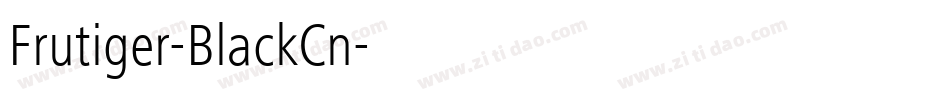 Frutiger-BlackCn字体转换