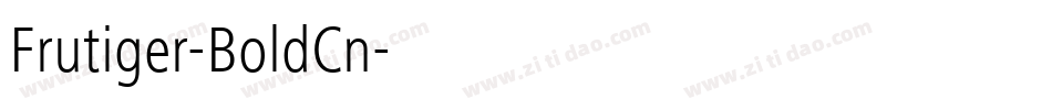 Frutiger-BoldCn字体转换