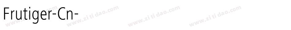 Frutiger-Cn字体转换