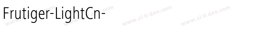 Frutiger-LightCn字体转换