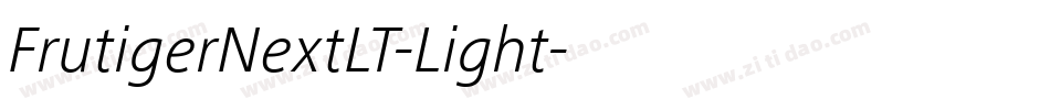 FrutigerNextLT-Light字体转换