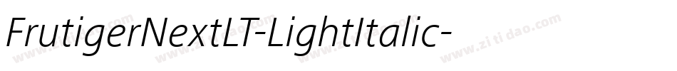 FrutigerNextLT-LightItalic字体转换
