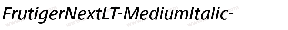 FrutigerNextLT-MediumItalic字体转换