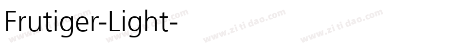 Frutiger-Light字体转换