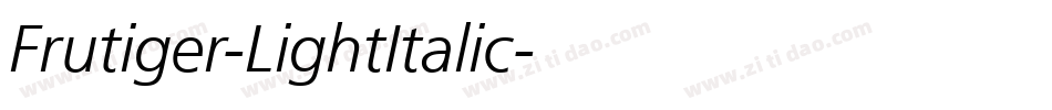 Frutiger-LightItalic字体转换