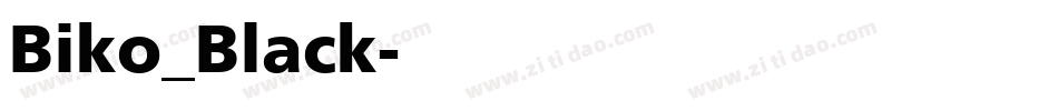 Biko_Black字体转换