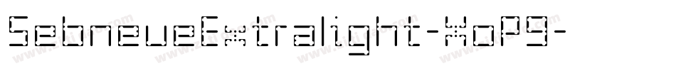 SebneueExtralight-XoP9字体转换