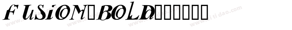 Fusion-Bold字体转换