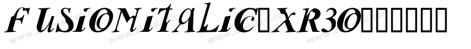 FusionItalic-xR3O字体转换