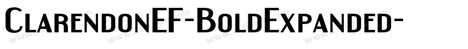 ClarendonEF-BoldExpanded字体转换