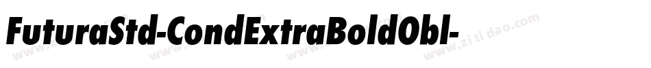 FuturaStd-CondExtraBoldObl字体转换