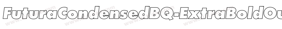 FuturaCondensedBQ-ExtraBoldOutline字体转换