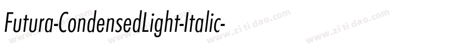 Futura-CondensedLight-Italic字体转换
