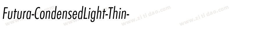 Futura-CondensedLight-Thin字体转换