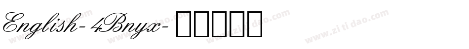 English-4Bnyx字体转换