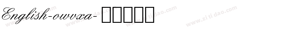 English-owvxa字体转换