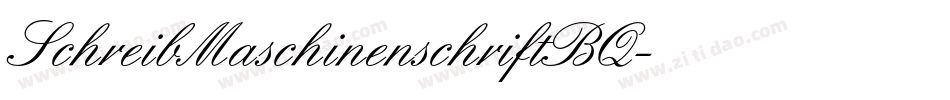 SchreibMaschinenschriftBQ字体转换