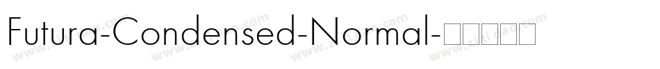 Futura-Condensed-Normal字体转换