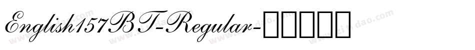 English157BT-Regular字体转换