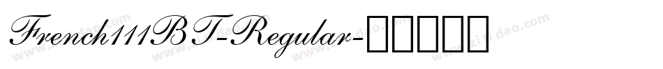 French111BT-Regular字体转换