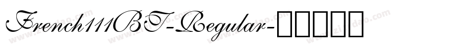 French111BT-Regular字体转换