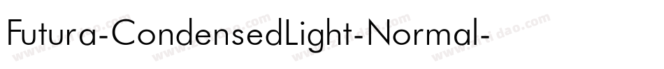 Futura-CondensedLight-Normal字体转换