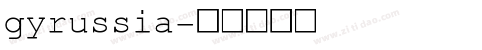 gyrussia字体转换