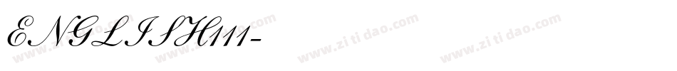 ENGLISH111字体转换